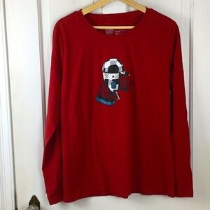 Columbia Long Sleeve T-shirt Dog with Plaid Hat NWOT